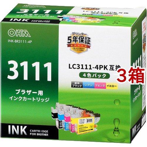 ブラザー互換 LC3111 4色パック INK-BR3111-4P ( 3箱セット )/ OHM
