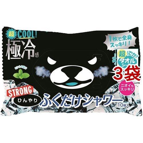 ひんやりシャツシャワー ストロング ミント詰替用 10個セット ひんやりふくだけシャワー ストロング ミントの香り ( 10枚入*3袋