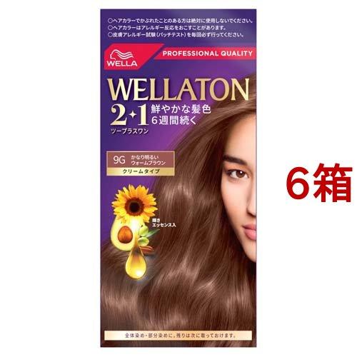 ウエラトーン2+1 クリームタイプ 9G かなり明るいウォームブラウン(6箱セット)[白髪染め 女性用] ウエラトーン2+1 クリームタイプ 9G かなり明るいウォームブラウン ( 6