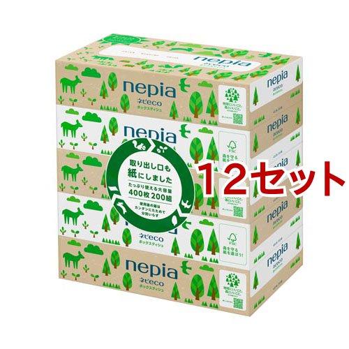ネピア ネピeco(ネピエコ) ティッシュ ( 400枚入(200組)*5個パック*12