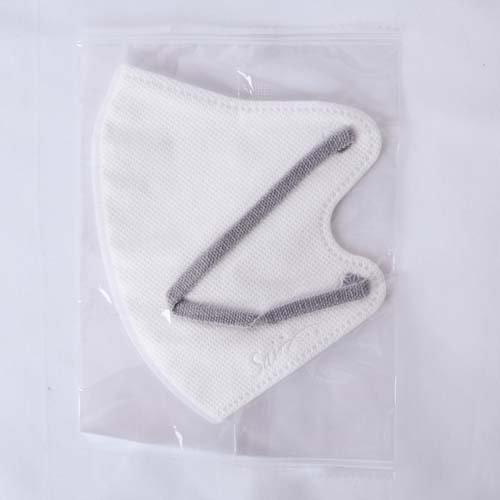 彩 SAI 立体マスク 個包装 ホワイト*グレー ふつうサイズ ( 30枚