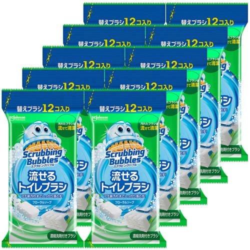 スクラビングバブル 流せるトイレブラシ フローラルソープの香り
