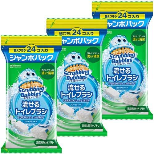 スクラビングバブル 流せるトイレブラシ フローラルソープの香り