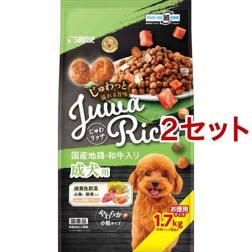 ドッグフード RIRI じゅわリッチ 国産地鶏・和牛入り ( 1.7kg*2セット ) : 爽快ドラッグ