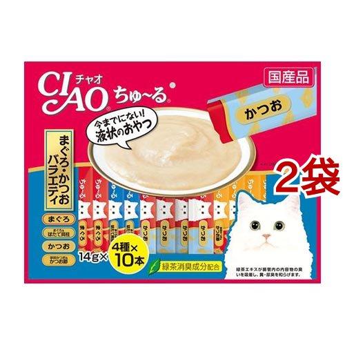 チャオ ちゅ〜る まぐろ・かつおバラエティ 4種 ( 14g*40本入*2袋