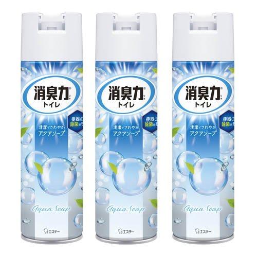 消臭力 トイレ用 消臭スプレー アクアソープ 芳香剤 ( 365ml*3本セット