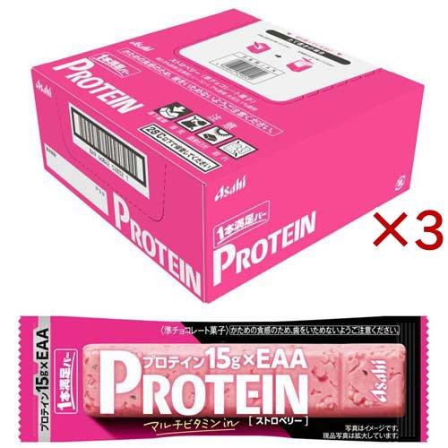 アサヒ　1本満足バー プロテイン　ストロベリー味　72本 Amazon.co.jp: アサヒグループ食品 1本満足バープロテインストロベリー