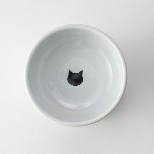 猫壱 ハッピーダイニング 脚付フードボウルL 猫柄 シリコン付き ( 2