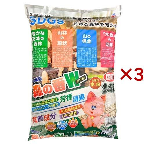 猫砂楽園)猫砂楽園 森の香ダブル ( 14L×3セット ) : 爽快ドラッグ