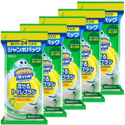 スクラビングバブル 流せるトイレブラシ シトラス 付け替え ( 5セット