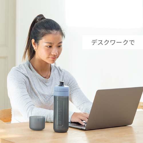 ブリタ 水筒 ボトル型浄水器 アクティブ ダークブルー 600ml カートリッジ2個付き(6セット)[浄水器 その他] ブリタ 水筒 ボトル型浄水器 アクティブ ダークブルー 600ml