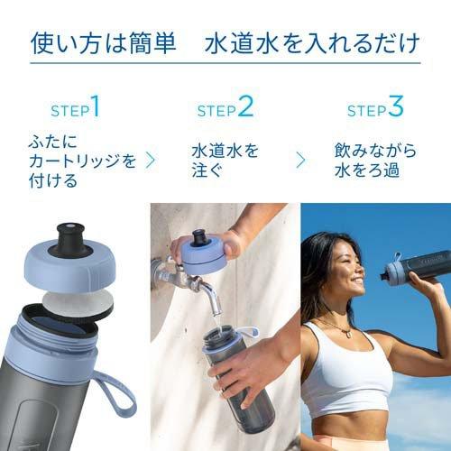 ブリタ 水筒 ボトル型浄水器 アクティブ ダークブルー 600ml