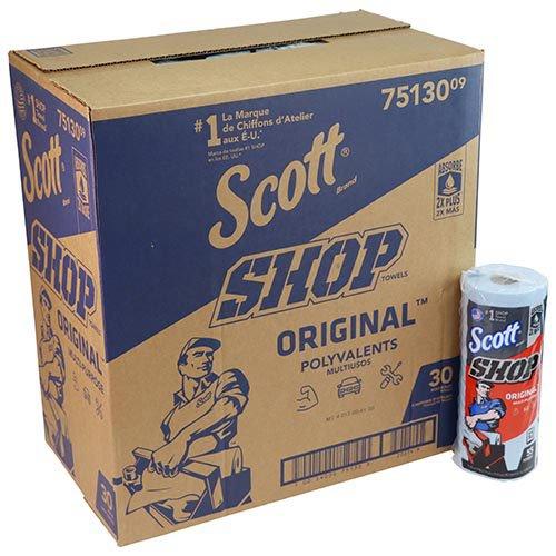 olk出品。 SCOTT ショップタオル ブルーロール 55カット 65940 ( 30セット