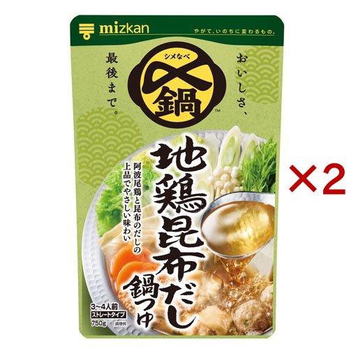 ミツカン 〆まで美味しい地鶏昆布だし鍋つゆ ストレート ( 750g×2