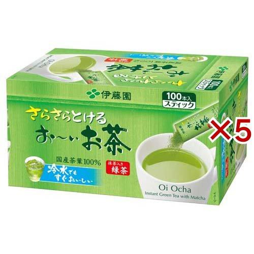 伊藤園 おーいお茶 抹茶入り緑茶 粉末 スティックタイプ ( 100本入×5
