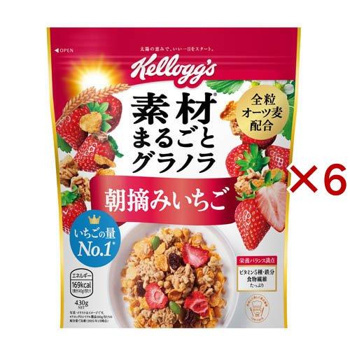 素材まるごとグラノラ 朝摘みいちご ( 430g×6セット ) : 爽快ドラッグ