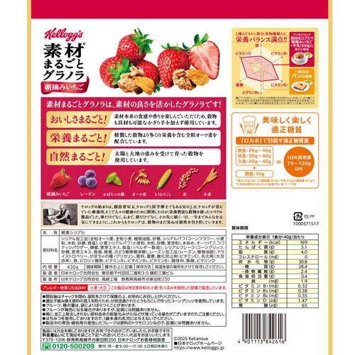 素材まるごとグラノラ 朝摘みいちご ( 430g×6セット ) : 爽快ドラッグ