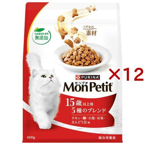 モンプチ バッグ ドライ 15歳 5種のブレンド ( 600g×12セット