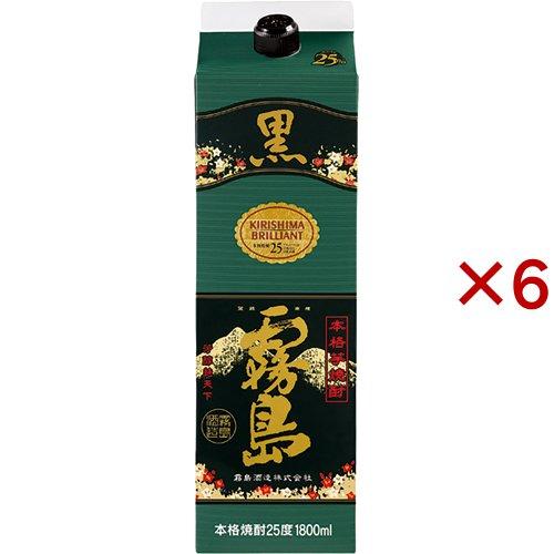 黒霧島 25% 1800ml パック 6P 霧島酒造 黒霧島 25度 チューパック ( 1800ml×6セット ) : 爽快