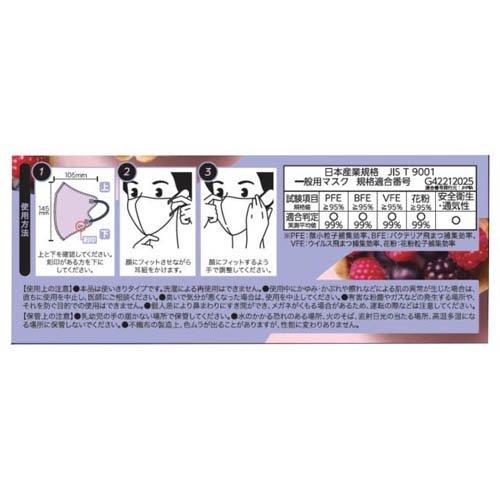E-lineマスクふつう ライトパープル×ネイビー ( 30枚入×5セット