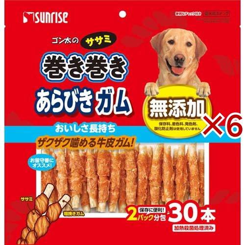 サンライズ ゴン太のササミ巻き巻き あらびきガム ( 30本入×6セット )/ ゴン太 | 