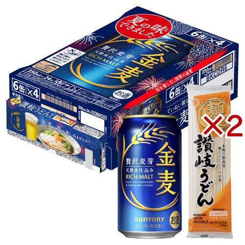 サントリー　金麦　春の味　350ml×60本 サントリー 金麦 うどん付 ( 24本入×2セット(1本350ml) ) : 爽快