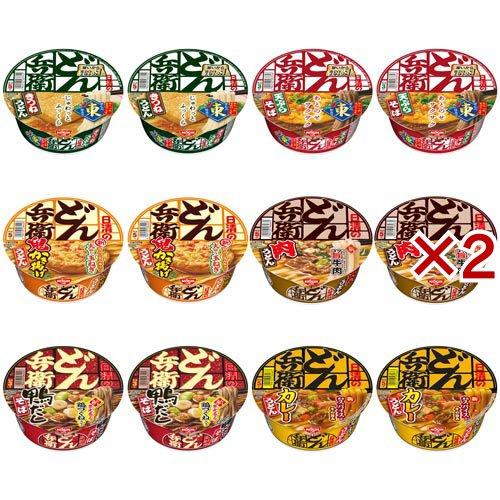 訳あり)どん兵衛 東 6種12食アソートセット ( 2セット )/ 日清のどん