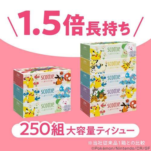 スコッティ ティッシュ ポケモン フラワーボックス 大容量 ( 5箱入×12