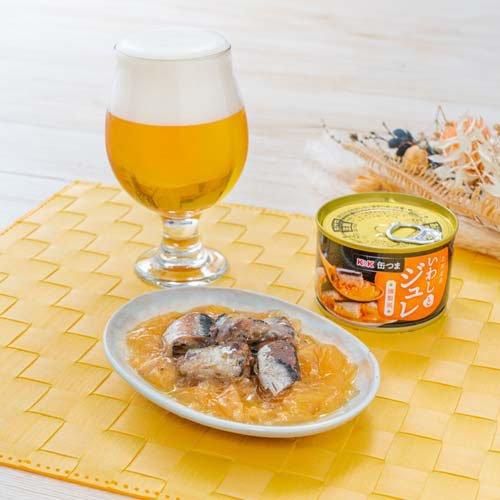 K＆K 缶つま 北海道産いわしとジュレ 燻製風 ( 150g×4セット )/ : 爽快