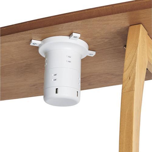エレコム 電源タップ 8個口 2m 雷サージ ほこり防止 USBポート付 ホワイト ECT-0620WH ( 10セット )/ エレコム(ELECOM)の画像