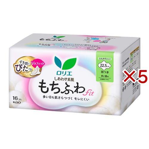 ロリエ しあわせ素肌 もちふわfit 多い昼用22.5cm 羽つき ( 16個入×5