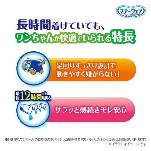 ユニチャーム マナーウェア 長時間快適オムツ 中型犬 男女共用 ( 16枚入×8セット )/ マナーウエア_3