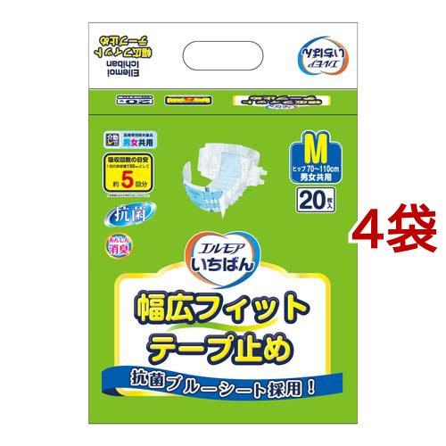 エルモア いちばん 幅広フィットテープ止め M ( 20枚入*4袋セット )/ エルモア いちばん 63070