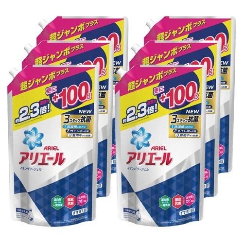 アリエール 洗濯洗剤 液体 イオンパワージェル 詰め替え 超ジャンボ 増量 1 72kg 6袋セット アリエール イオンパワージェル 爽快ドラッグ 通販 Yahoo ショッピング