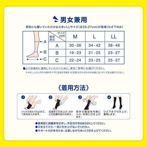 メディキュット リンパケア 弾性 着圧 ソックス ひざ下つま先なし