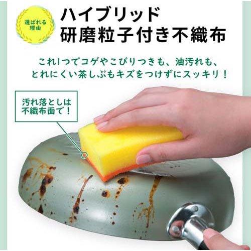 3M キズつけない キッチン スポンジ オレンジ スコッチブライト HB-21KE-H ( 120個セット )/ スコッチブライト(Scotch Brite)の画像