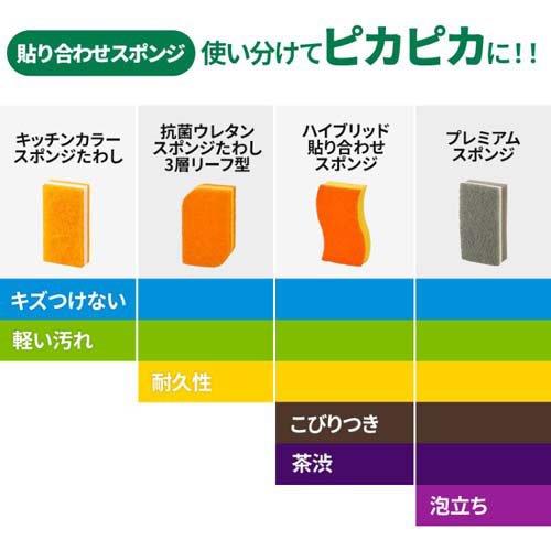 3M キズつけない キッチン スポンジ グリーン スコッチブライト HB-21KG-H ( 120個セット )/ スコッチブライト(Scotch Brite)の画像