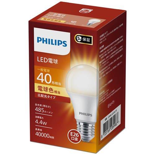 Philips(フィリップス) LED電球 40W相当 E26 電球色 LDA4L-G／E／K ( 1