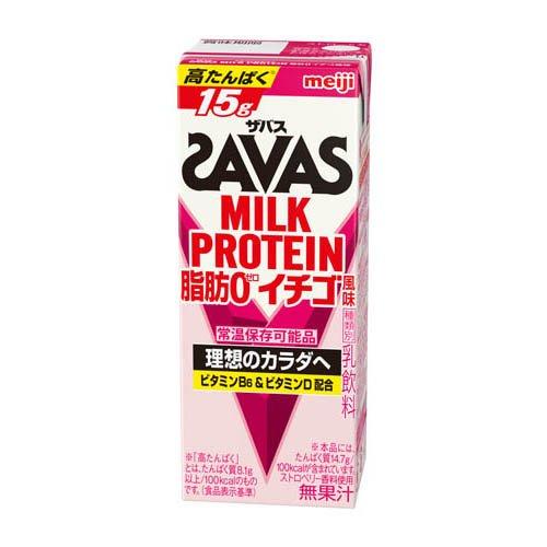 明治 ザバス ミルクプロテイン 脂肪0 イチゴ風味 ( 200ml×24本