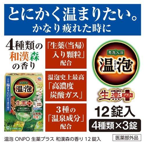 温泡 入浴剤 生薬プラス 和漢森の香り 12錠入 5箱セット 温泡 日本未入荷