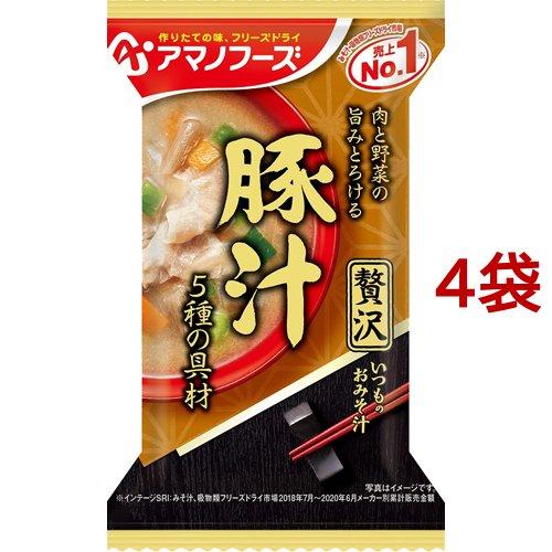 アマノフーズ いつものおみそ汁贅沢 豚汁 ( 4袋セット )/ : 爽快