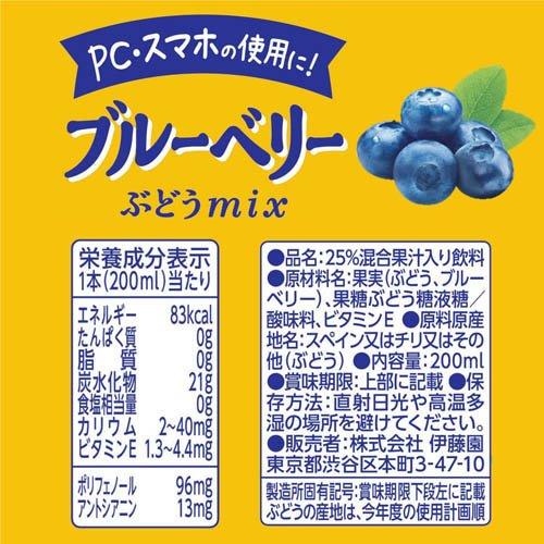 伊藤園 ブルーベリーミックス エコパック 紙パック ( 200ml×24本入