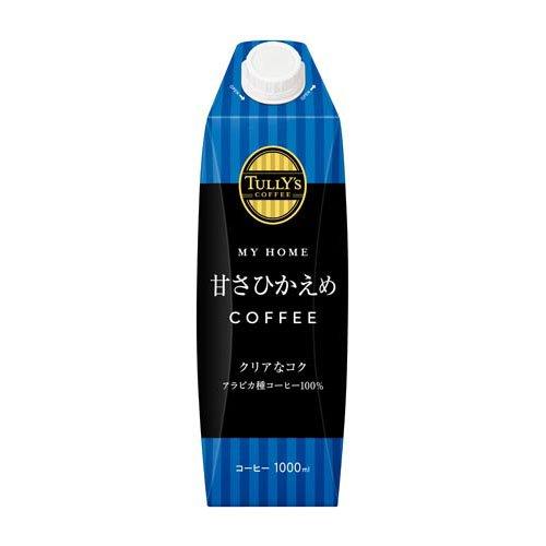 タリーズコーヒー 甘さひかえめ 微糖 キャップ付き 紙パック ( 1L×6本