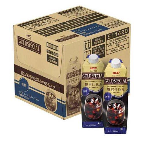 UCC ゴールドスペシャル アイスコーヒー 無糖 ( 1000ml*12本入 )/ 紙