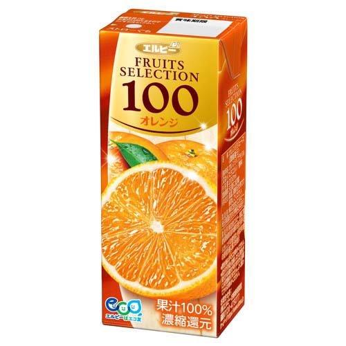 FRUITS SELECTION オレンジ100 ( 200ml*24本入 )/ エルビー飲料 : 爽快
