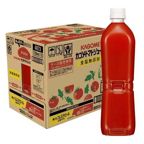 カゴメ トマトジュース 食塩無添加 ラベルレス ( 720ml×15本入 )/ PET