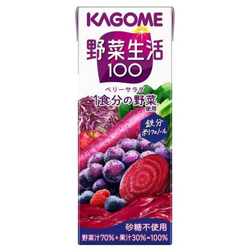 野菜生活100 ミニ 100ml 90本セット 野菜生活100 ベリーサラダ ( 200ml×24本入 )/ 紙 野菜ジュース 鉄分