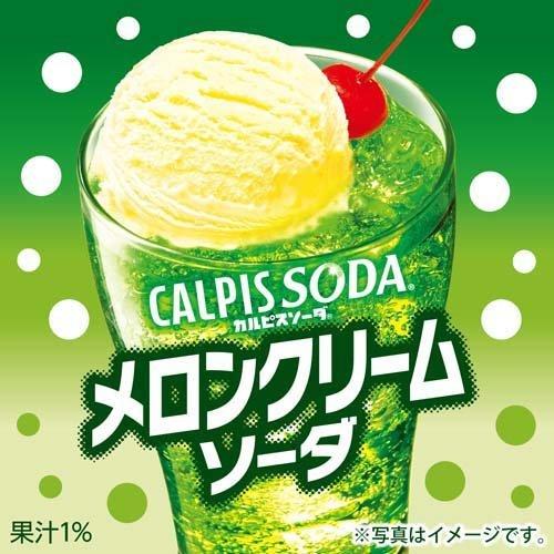 カルピスソーダ メロンクリームソーダ ( 350ml*24本入 )/ カルピス｜soukaidrink｜02