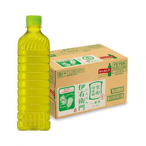 サントリー 緑茶 伊右衛門 ラベルレス ( 600ml×24 )/ : 爽快ドリンク