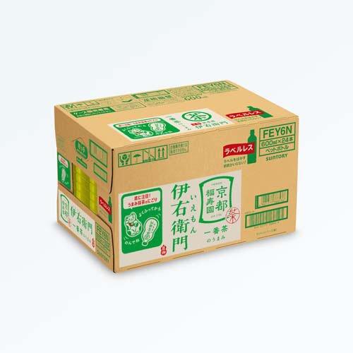 サントリー 緑茶 伊右衛門 ラベルレス ( 600ml×24 )/ : 爽快ドリンク